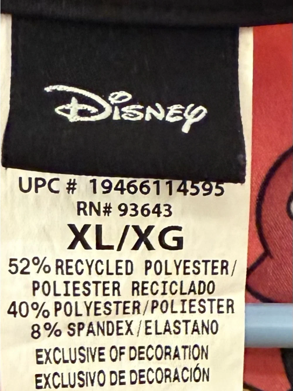 Disney Red Mickey & Minnie Print V-Neck Top/Scrubs Size XL - Picture 5 of 6
